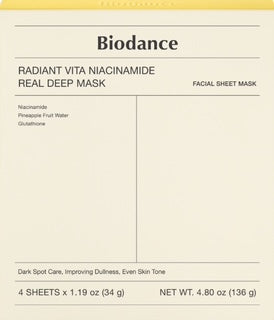 Biodance | Vita Niacinamide Real Deep Mask 4 kpl
